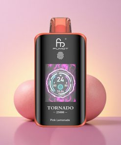 Fumot Tornado 25000 Puffs Růžová limonáda s HD obrazovkou a 700mAh baterií