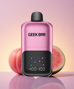 GEEK BAR 2GO 20ml 50000 Puffs Broskev & Meloun Interaktivní Velká Obrazovka 5% Nikotinu Nabíjecí