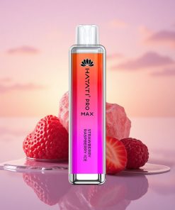 Hayati Pro Max 4000 Puffs Jahodovo-Malinový Led s 5% Nikotinu a 1400mAh Baterií