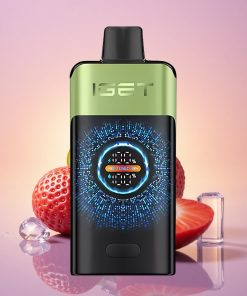 IGET ONE 12000 Puffs Jahodové Kiwi Ledové s Dual Mesh Coil 0.6 ohm a 2700 mAh